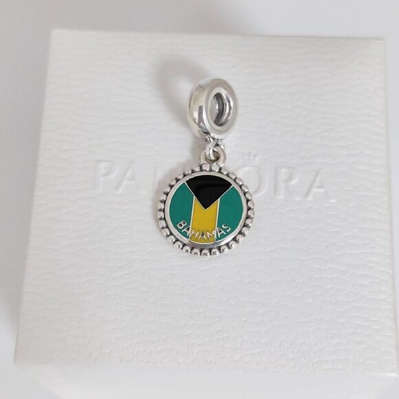 Pandora Bahamas Flag Exclusive Dangle Charm S925 Silver with box - Picture 4 of 7
